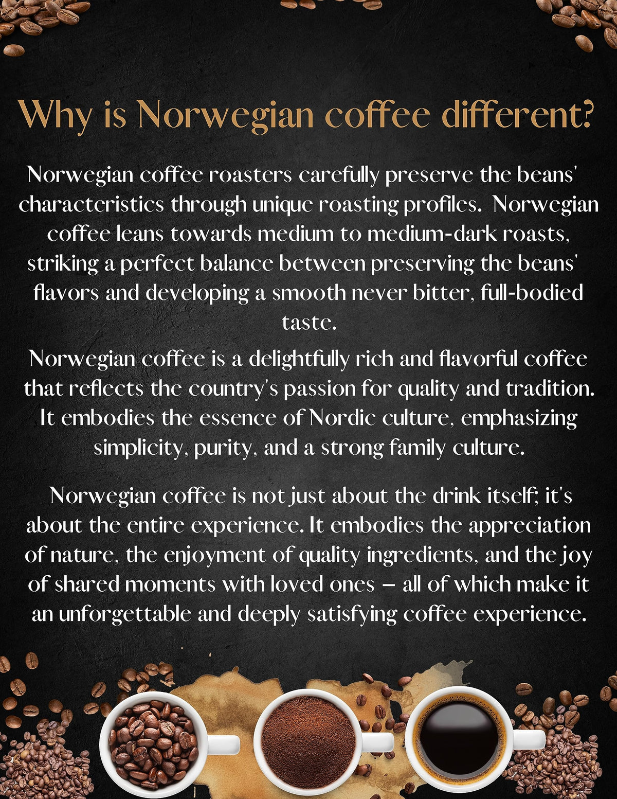 Sannes Coffee Co. Norwegian Coffee-Frokost Blend Light Roast Coffee-Smooth Never Bitter-Resealable bag (Whole Bean, 8 oz)
