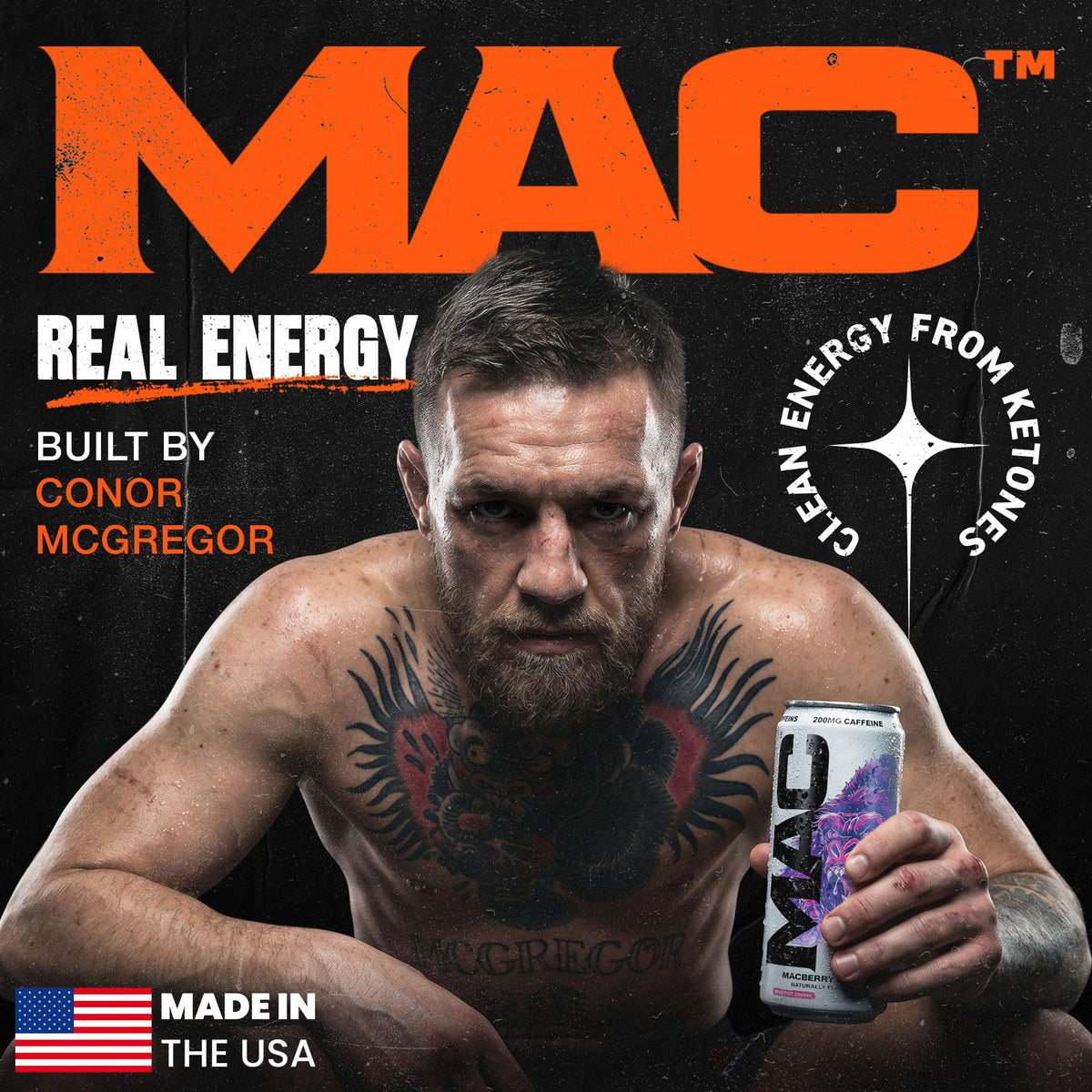 MAC Energy by Conor McGregor Macberry Lychee Sugar Free Energy Drink