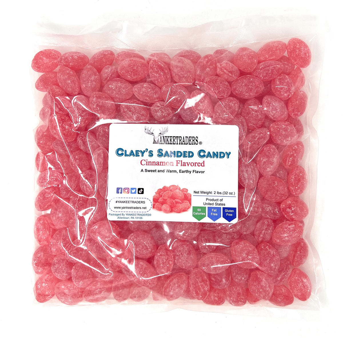 Claeys Sanded Candy Drops, Cinnamon, 2 Pound