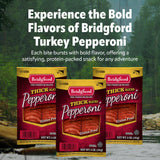 Bridgford Thick Sliced Pepperoni 5 oz Pack of 4 - Thick Pepperoni Slices for Pizza and Sandwiches - Zero-Carb Thick Sliced Pepperoni for Keto Diets