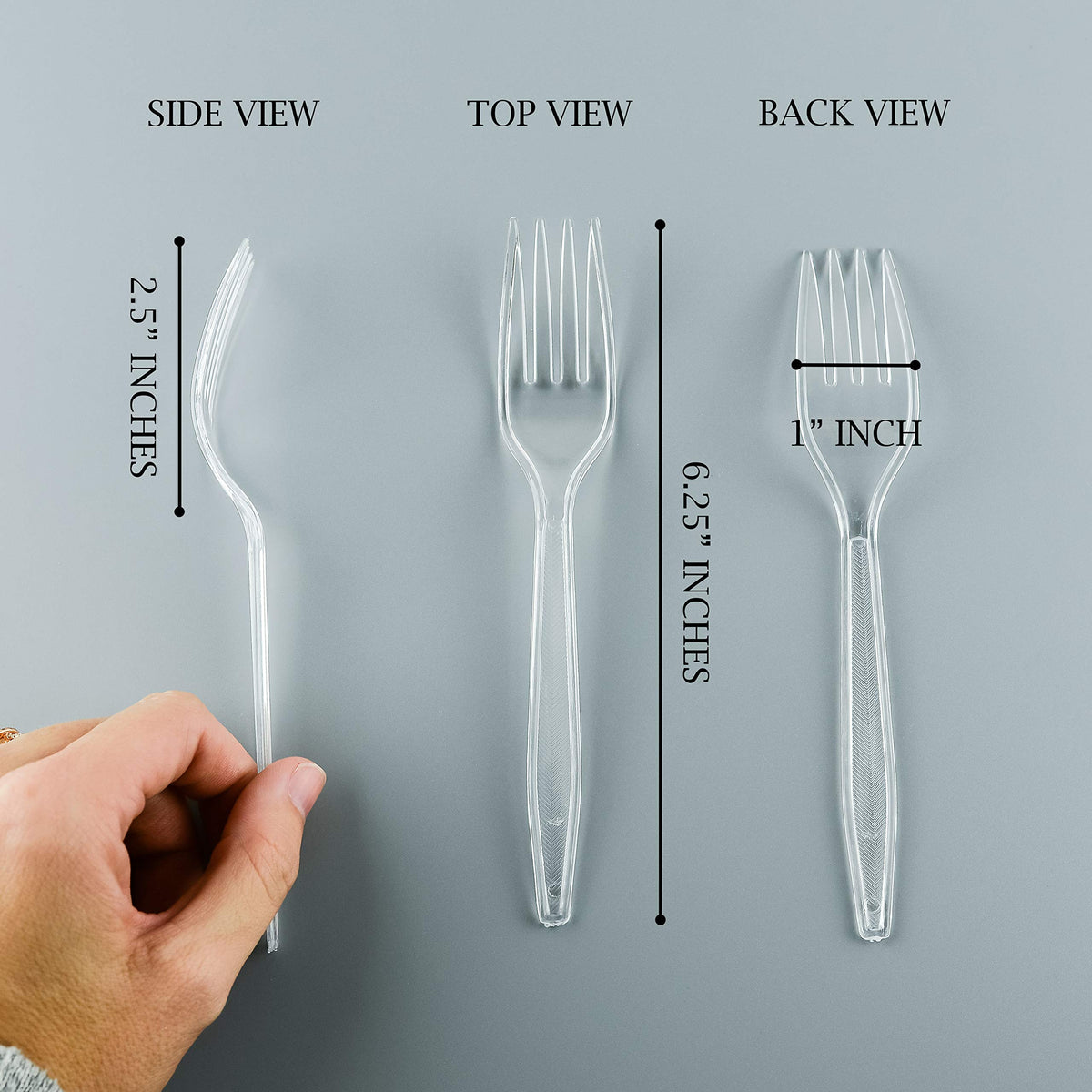 Plasticpro Clear Plastic Forks Disposable Cutlery Utensils 300 Count