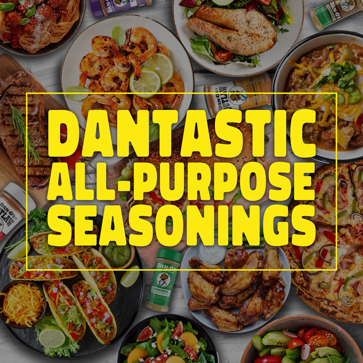 Dan-O's 6 Bottle Seasoning Set, Small Bottles, 6 Pack, Includes Original, Spicy, Chipotle, Crunchy, Cheesoning and Preem-O Seasonings, Sugar Free