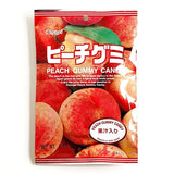 Kasugai Peach Gummy Candy 3.77 oz each (6 Items Per Order)