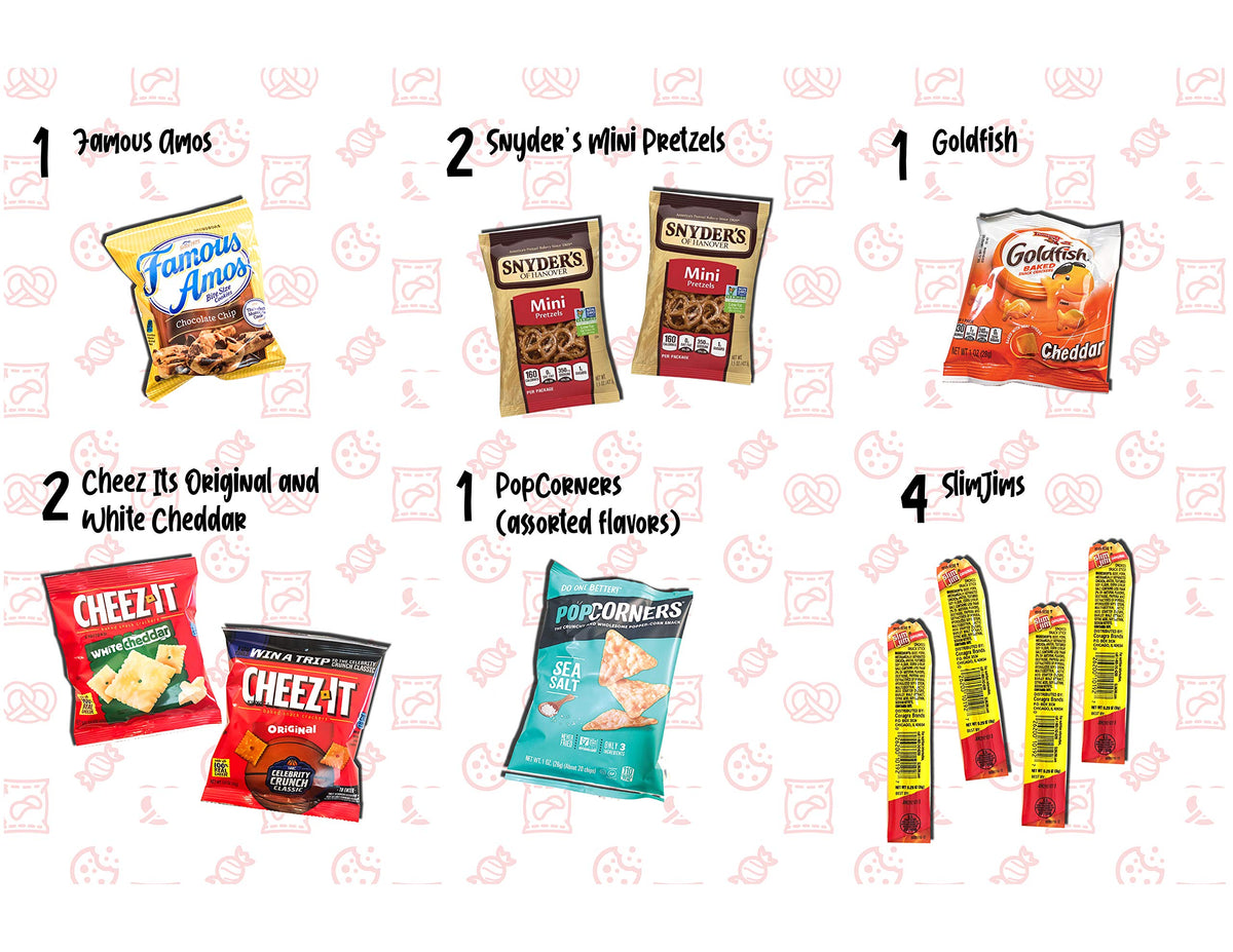 Munchie Mountain Ultimate 50-Count Snack Stock Pile and Care Package for College Students, Military Members, Friends, and Family