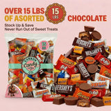 Chocolate Candy Variety Pack, 15 Lb - Mini Bars, Individually Wrapped