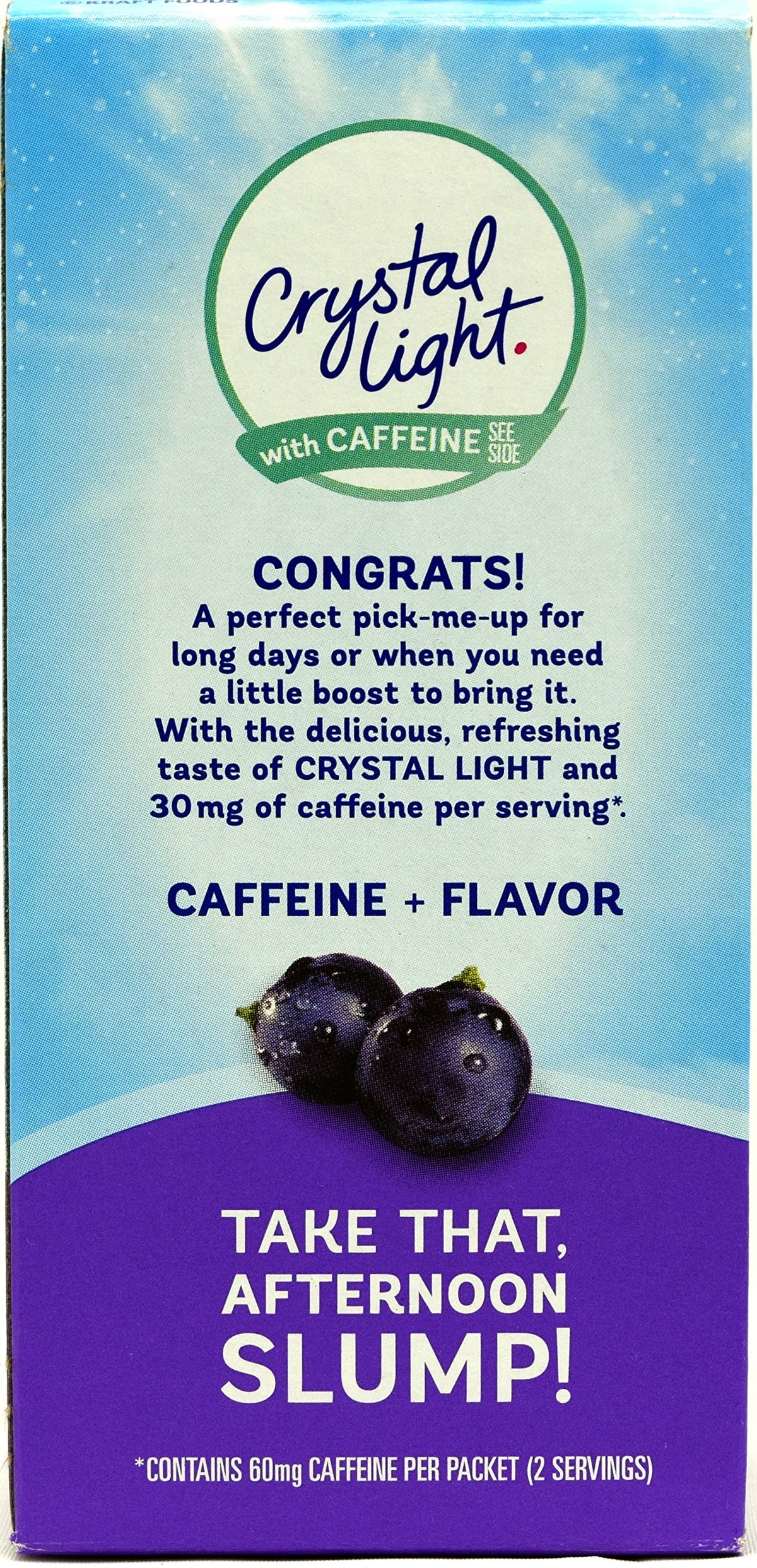 Crystal Light On-The-Go Drink Mix Packets with Caffeine, Zero Sugar Powdered Water Enhancer, Natural Flavor Low Calorie Beverage Mix, Energy Drink Mix