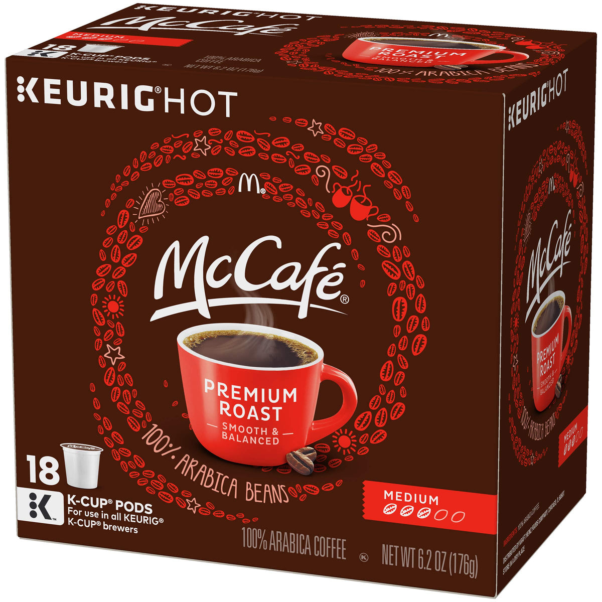 McCafe Premium Roast Keurig K Cup Coffee Pods (18 Count)