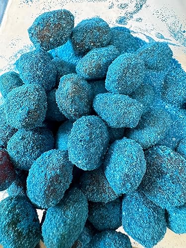 Sour Blue Raspberry Gushers, Viral Tiktok Candy Extremely Sour Gushers/Gummies (8oz + Extra Sour Powder)