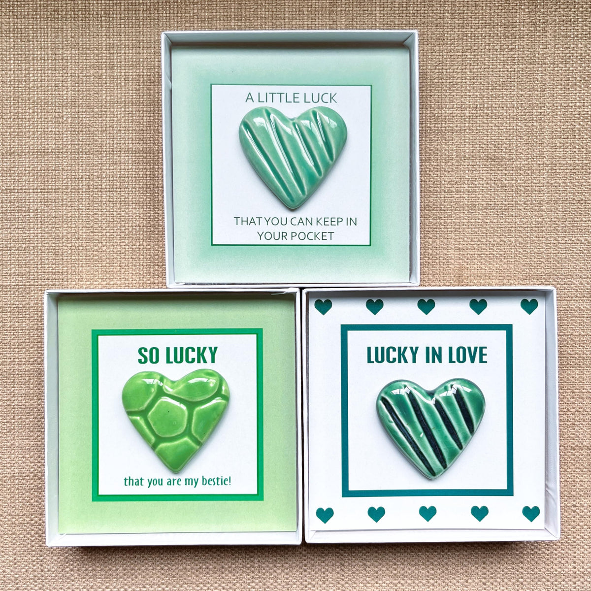 Lucky Hearts, Handmade Ceramics, Thoughtful Gifts, Pocket Hearts (Lucky in Love)