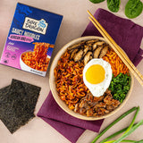 Blue Dragon Korean BBQ Saucy Noodles - 4.2oz (Pack of 3) - Knife Cut Thick Noodles w/Korean BBQ Sauce & Sesame Seed Garnish - Quick & Easy Meal