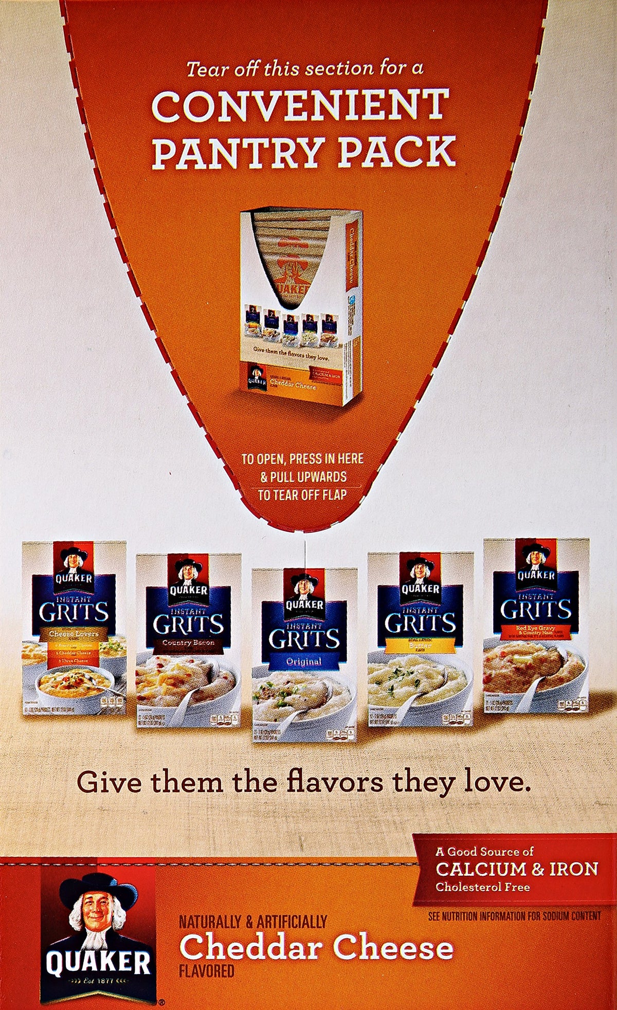 Quaker Instant Grits Cheddar Cheese, 12 ct