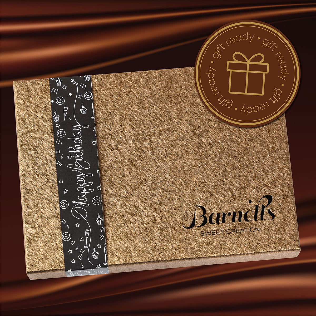 Barnetts Happy Birthday 12 Chocolate Cookies Basket Gourmet Treats