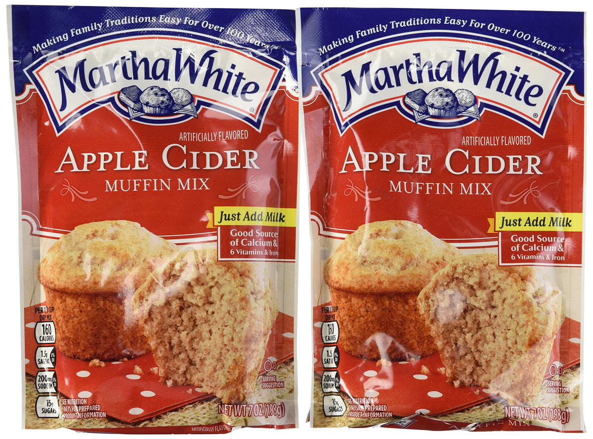 Martha White Apple Cider Muffin Mix 7 Oz. Pouch (Pack of 4)