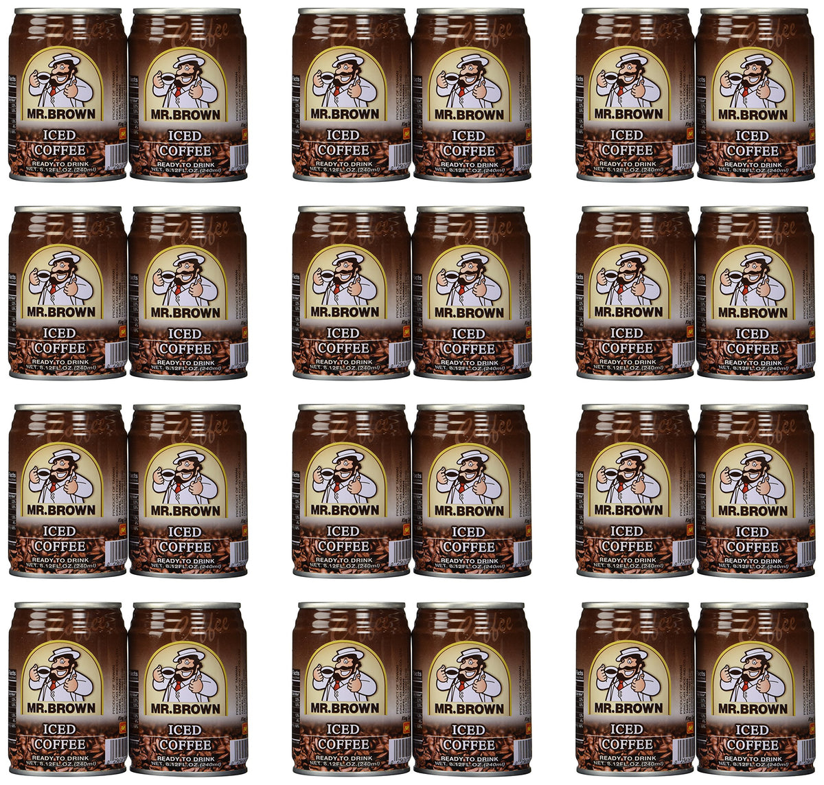 Mr. Brown Iced Coffee, 8.12-Ounce (Pack of 24)